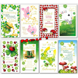 12 Geburtstagskarten Glucksmotive Geschenkkarten Gluckwunschkarten Geschenkkarte Restposten De