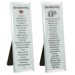 17 12937 Glasspiegel Mit Spruch Geburtstag 18 Cm Zum Stellen 14440887 Restposten De