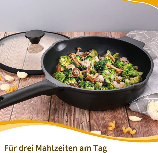 Wokpfanne Induktion Cm Wok Pfanne Schmorpfanne Mit Deckel Pfanne