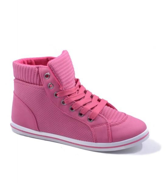 12 Paar Damen Sneaker Schnürschuhe Lederimitat Shoes 3 Farben nur 8,90 Euro