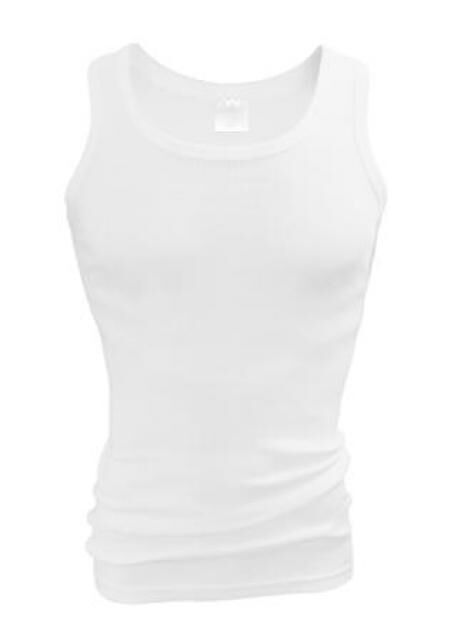 Herren Feinripp Unterhemd in weiss - Doppelpack 