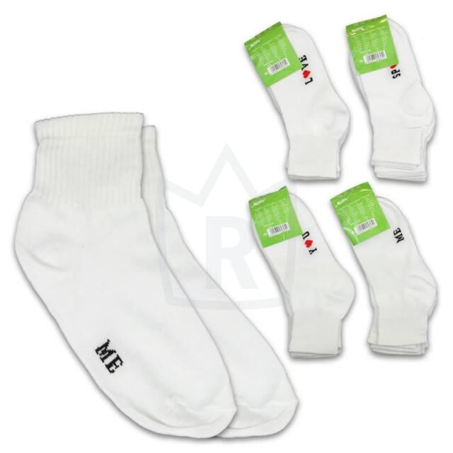 Damen Herren Socken Weiß Gr. 35-42 je 0,18 EUR