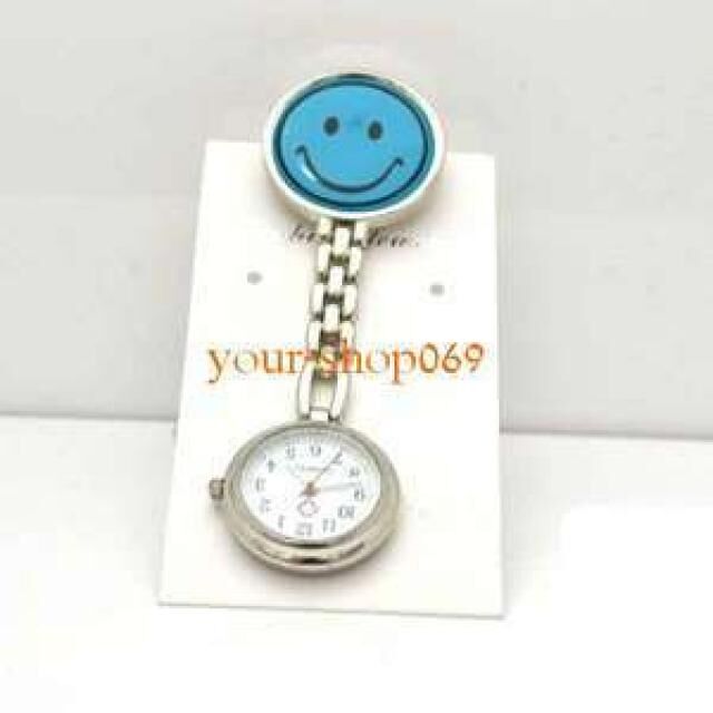  Krankenschwesteruhr Schwesternuhr Pflegeruhr Smiley Blau