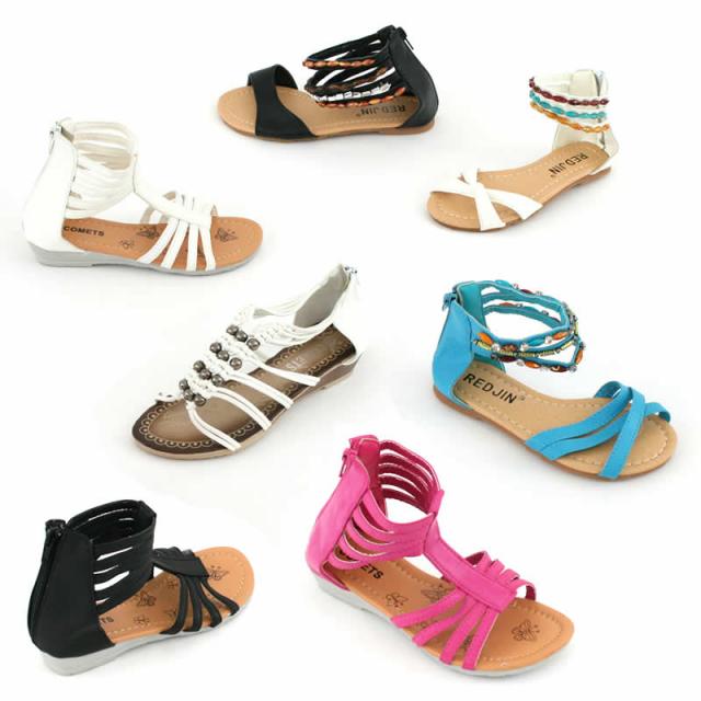 Kinder Mädchen Girls Sandalen Sandaletten Slipper Sommer Schuh Applikation 20-36 nur 4,90 Euro