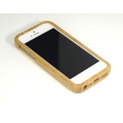 t4c Echtholz Bambus Cover für iPhone 5 - Holz Hülle Case Hardcase Handy Schale