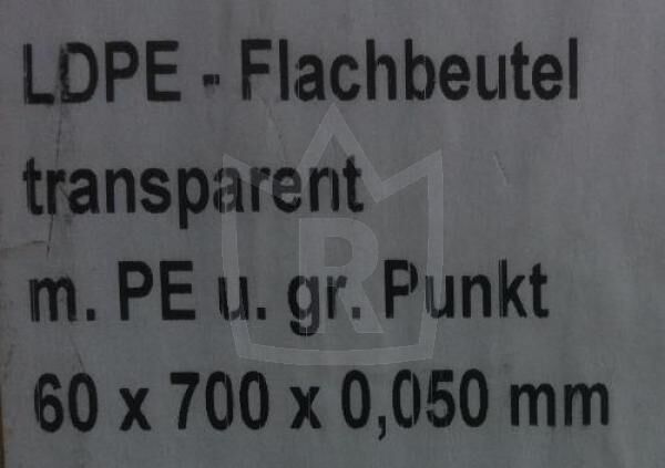 1000 Stück Flachbeutel in 50my 60x700mm \