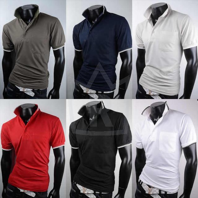 Fashionable men's polo shirts sizes M-XXL EUR 3.75 each