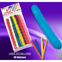 8 Knobbles Luftballons, farblich sortiert f. Party Geburtstag Deko