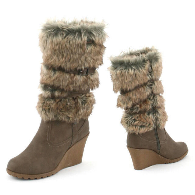 Damen Fell Stiefel Schuhe Gr. 36-41 je 9,95 EUR