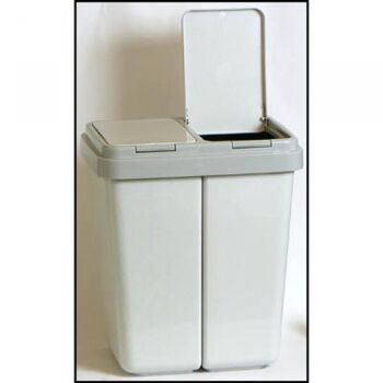Doppel Mulleimer 2 X 25 Liter Duobin Mit Federmechanismus