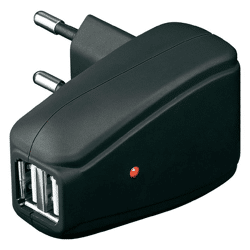 Goobay universal double USB power supply with LED display