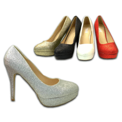 Glitzer Pumps High Heels Gr. 36-41 je 11,95 EUR