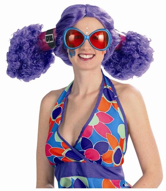 Karneval Fasching MEGA Perücke Flower Power