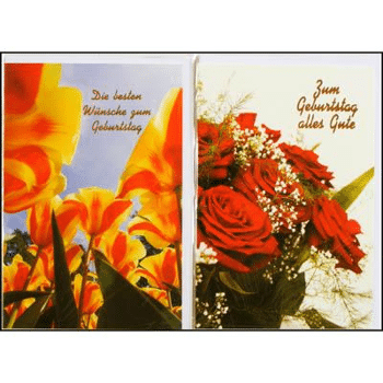 28 514018 Karten Geburtstag Mit Blumen Und Spruch Geschenkkarten 12268544 Restposten De