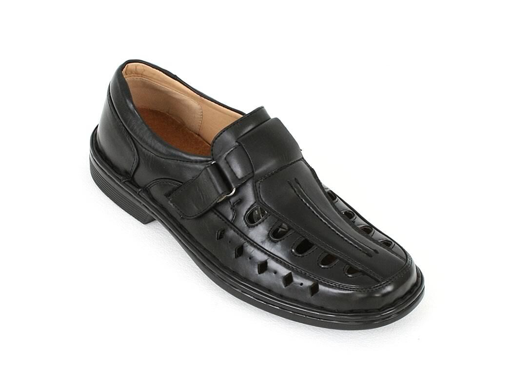 12 Paar Herren Schuhe Sandalen Slipper Leder Schwarz NEU nur 8,90 Euro