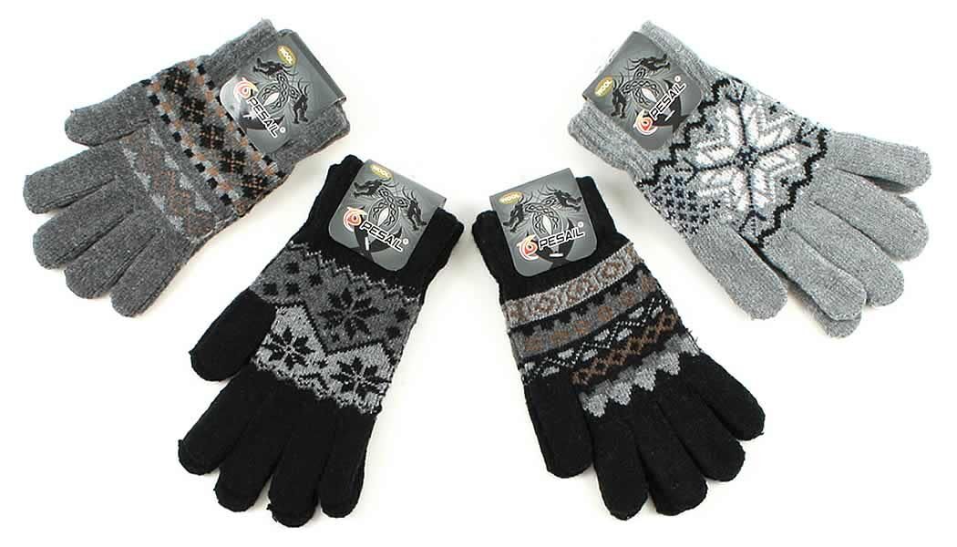 240 Paar Damen Herren Handschuhe Strickhandschuhe Unisex Gemustert Farbig Wolle nur 0,88€