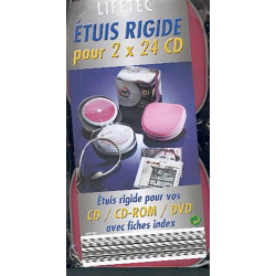 CD case, case, Lifetec 2x24 set for CD, CD-ROM, DVD, for music + data collection