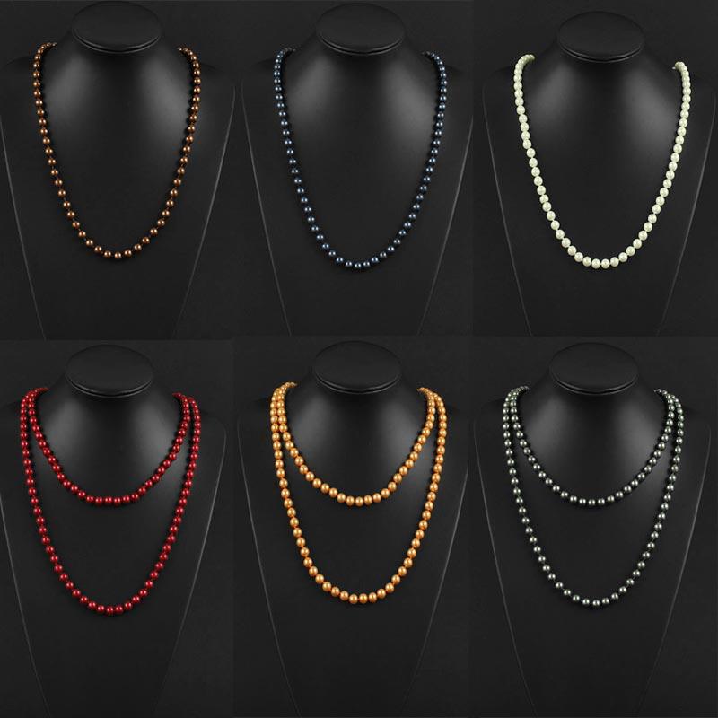 Extra Lange Kunstperlen Ketten modische Farben nur 1,15 Euro