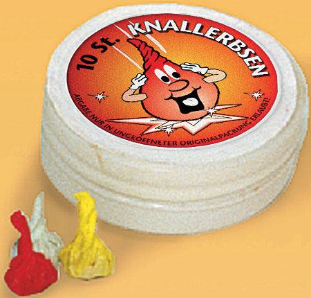Knallerbsen 10er Dose,Jugendfeuerwerk statt Böller, Raketen, Cracker