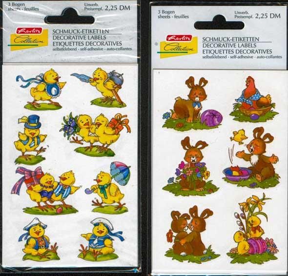 OSTERN 54 orig. HERLITZ Schmuck Etiketten Sticker zum Basteln
