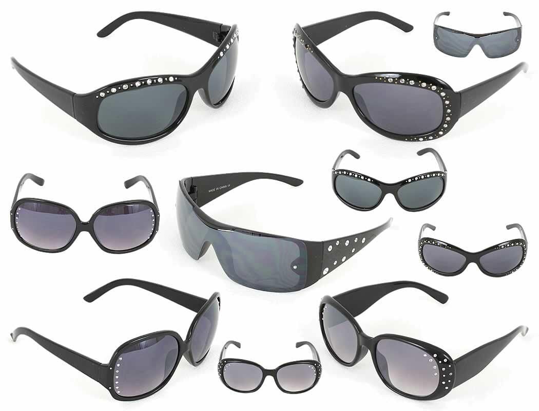 Sexy Damen Sonnenbrillen Sunglasses Brille mit Strass Steinen nur 1,99 Euro