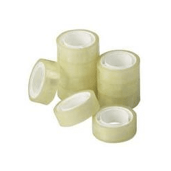 Klebefilm  6 Rollen Stange 10m:12mm ,Transparent f. Büro , PC