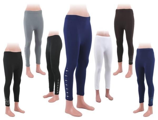 180 Modische Damen Leggings Leggins Farbmix Applikation nur 1,99 Euro