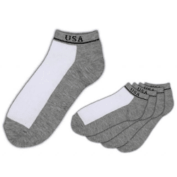 480 P. Damen Sneaker Füßlinge Söckchen Freizeit Socks Grau Weiß Größen 35-42 nur 0,30 Euro