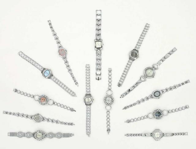 Damen Armband Uhren Uhr Women Watch Watches mit Strass Steinen Feines Glied