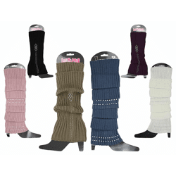 Damen Beinstulpen Strick Stulpen Strass Glitzer Steine Muster Leg Warmer nur 1,79 Euro
