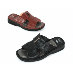 Herren Slipper Sandalen Sandale Schuhe Shoes Lederimitat Schwarz od. Braun 40-45 nur 5,90 Euro