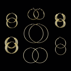 Modische Ohrringe Creolen Ohrhänger Tolles Design Vergoldet nur 0,65€