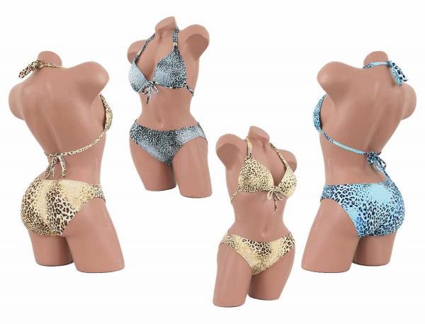 Sexy Damen Bikinis 3 tlg. Bademode Bikini Pareo Women Gemustert Farbmix Gr. S-XL nur 3,49 Euro