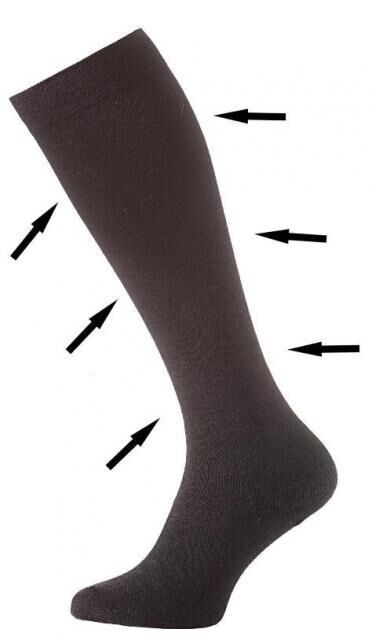 Stütz- und Reisekniestrümpfe mit Kompressionseffekt für Damen und Herren 