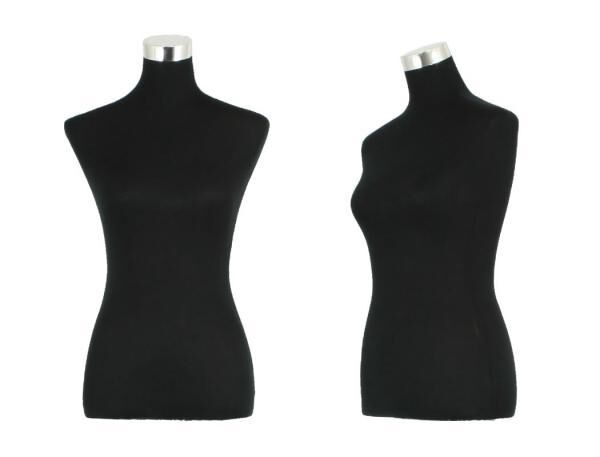 Torso Dame Schneider Büste Schneiderpuppe Ständer Black Höhenverstellbar