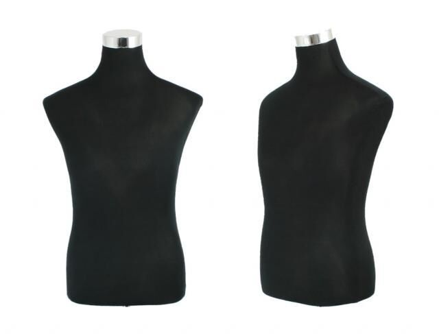 Torso Mann Schneider Büste Schneiderpuppe Ständer Black Höhenverstellbar