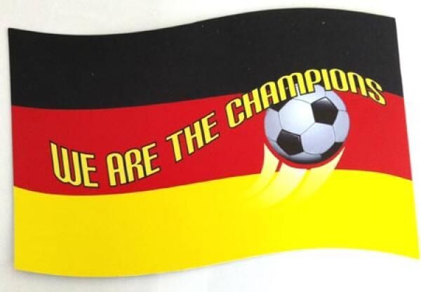 MAGNET Tafel WE ARE THE CHAMPIONS EM 14x21cm 2er Set