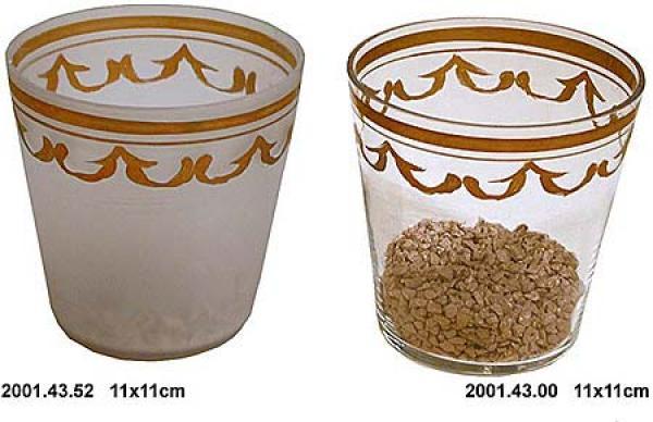 Windlichttopf Goldopal Deko f Herbst Advend Weihnachten