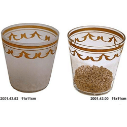 Windlichttopf Goldopal Deko f Herbst Advend Weihnachten