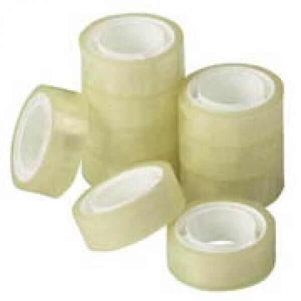 Klebefilm 10m:18mm, transparent,10er Stange, für Schreibwaren ,Büro, Haushalt