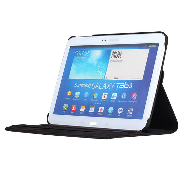 Edles 360 Grad Cover für Samsung Galaxy Tab 3 10,1 Zoll schwarz + Display-Schutzfolie + Touch-Pen