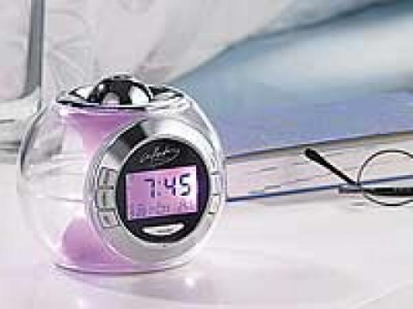 infactory Projektionswecker mit Farbwechsel und Naturklängen