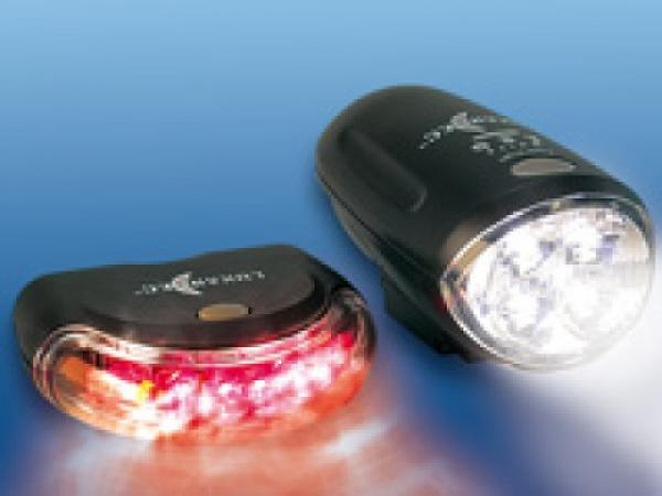 Lunartec LED Beleuchtung-Set fürs Fahrrad