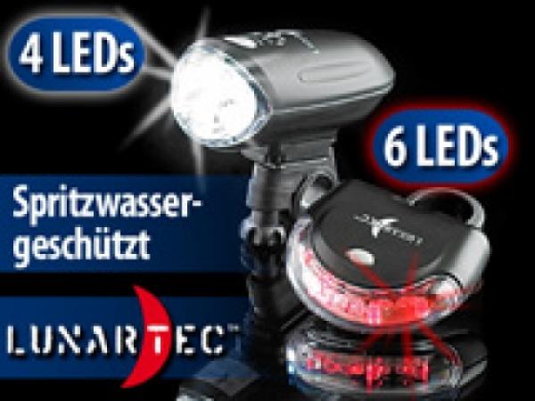 Lunartec LED Beleuchtung-Set fürs Fahrrad