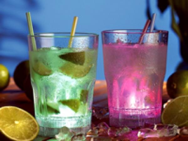 Lunartec LED Whiskey Longdrink Gläser 2er-Set