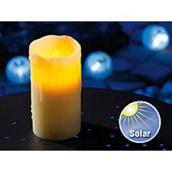 Lunartec Solar LED Echtwachs Kerze