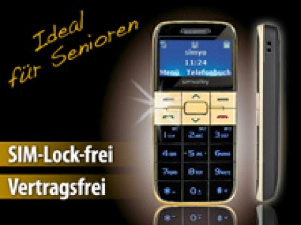 Simvalley Mobile Easy-5 Farbe gold Großtasten Handy
