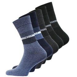Herren Baumwoll-Socken mit STREET Schriftzug, ohne Gummi, 5er Pack