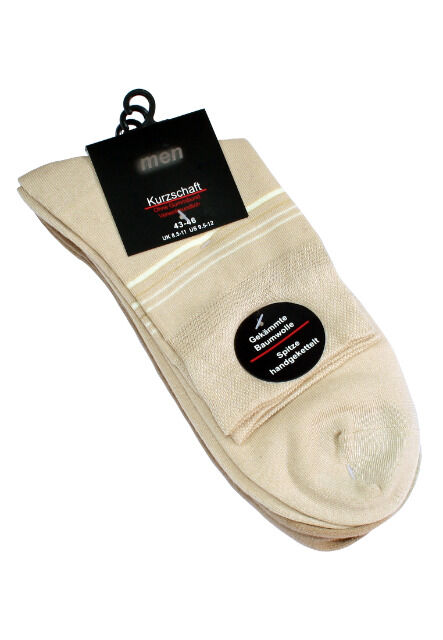 Kurz Socken gekämmte Baumwolle, ohne Gummi, handgekettelte spitze im 3er Pack