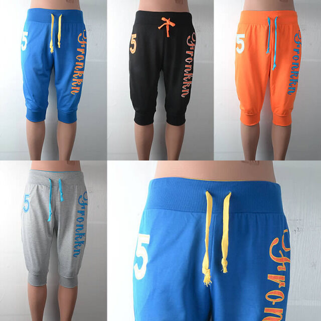 Unisex Freizeit Sport Capri Hose Short Gr. M-XXL